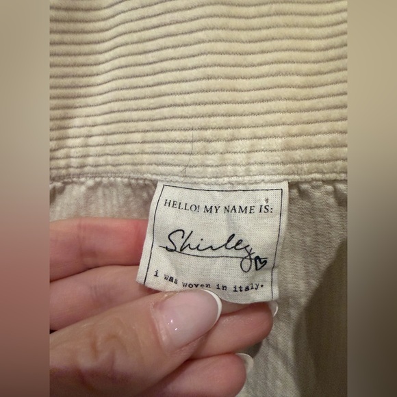 FRANK & EILEEN SHIRLEY Oversized Button-Up Shirt in Beige Sand Color Size XL - Picture 11 of 16